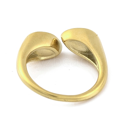 Ion Plating(IP) 304 Stainless Steel Rhinestone Teardrop Cuff Open for Women RJEW-N046-04J-G-1