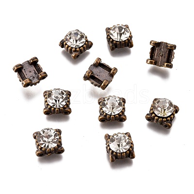 Alloy Rhinestone Multi-strand Links ALRI-F066-01AS-RS-1