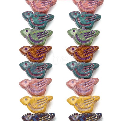 Painted Glass Beads Strands GLAA-Z021-19-1