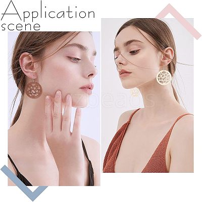 DIY Wooden Dangle Earring Making Kits DIY-FH0002-82-1