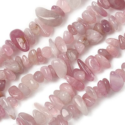 Chip Natural Madagascar Rose Quartz Bead Strands X-G-M344-50A-1