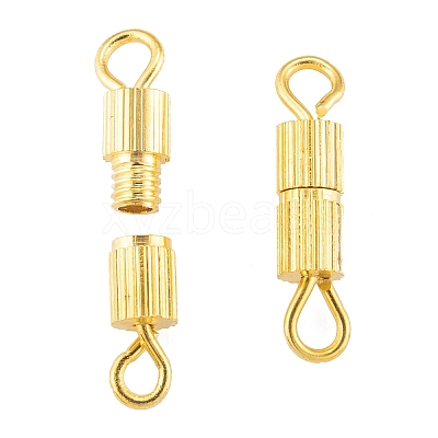 Brass Screw Clasps KK-N254-05G-NF-1