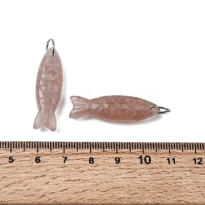 Natural Mixed Stone Carved Pendants G-G314-01P-1