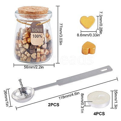 Sealing Wax Particles Kits for Retro Seal Stamp DIY-CP0003-60K-1