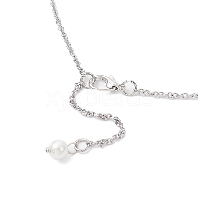 Handmade Glass Beaded Prince with Crown Pendant 304 Stainless Steel Cable Necklaces for Women NJEW-JN05447-02-1