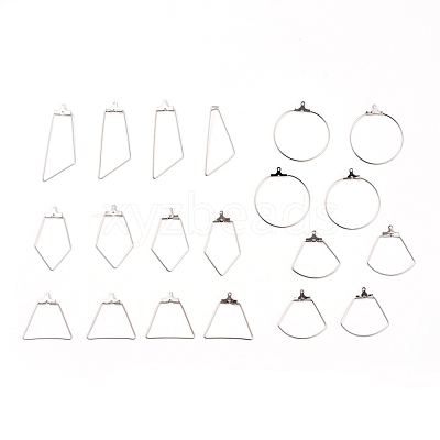 Tarnish Resistant 304 Stainless Steel Wire Pendants STAS-X0017-15P-1