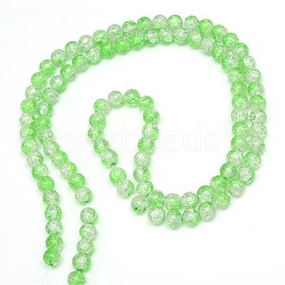 Baking Paint Crackle Glass Bead Strands CCG-S001-10mm-13-1