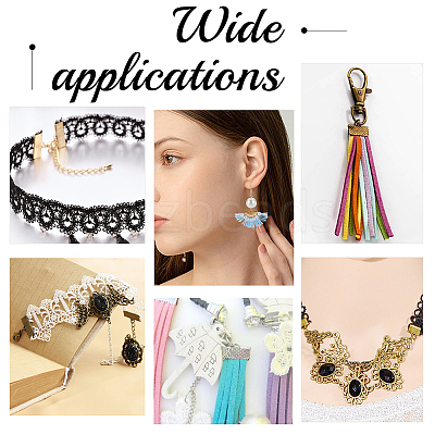 200Pcs 2 Colors Iron Ribbon Ends IFIN-OC0001-06-1