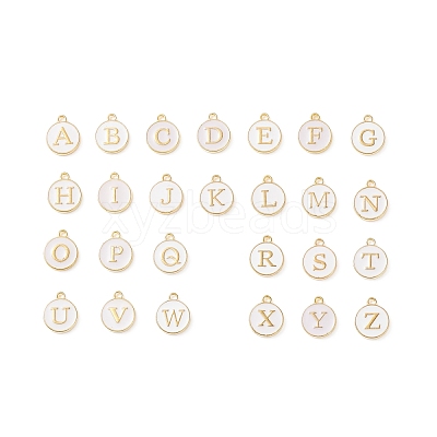 Initial Letter A~Z Alphabet Enamel Charms ENAM-Q437-07-1