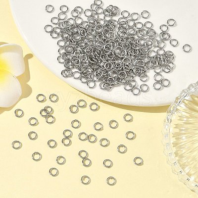 Tarnish Resistant 304 Stainless Steel Open Jump Rings STAS-E067-05-5mm-1