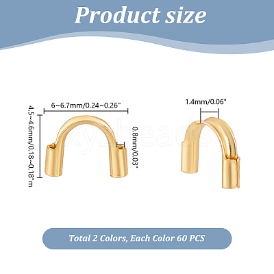 120Pcs 2 Colors 304 Stainless Steel Wire Guardian and Protectors STAS-UN0057-93-1