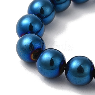 Electroplated Synthetic Magnetic Hematite Beads Strands G-I364-K01-01-1
