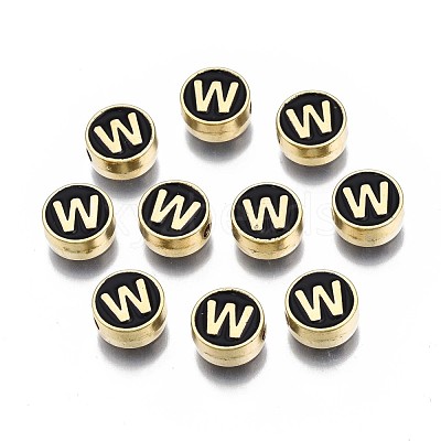 Alloy Enamel Beads ENAM-N052-006-02W-RS-1
