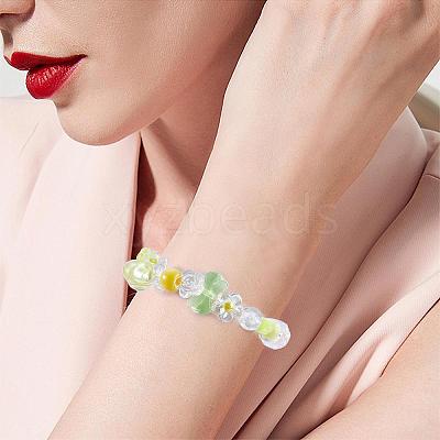 150 Pieces Random Rose Acrylic Beads Bear Pastel Spacer Beads Butterfly Loose Beads for Jewelry Keychain Phone Lanyard Making JX543B-1