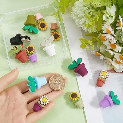 16Pcs 16 Styles Food Grade Eco-Friendly Silicone Beads SIL-SC0002-66-1