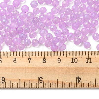 Luminous Glow in the Dark Transparent Glass Round Beads GLAA-F124-B01-1