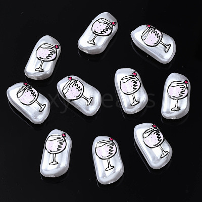 3D Printed ABS Plastic Imitation Pearl Beads KY-S163-435-1