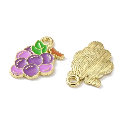 Fruit Alloy Enamel Charms PALLOY-S058-01LG-25-1