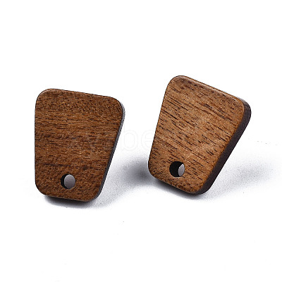 Walnut Wood Stud Earring Findings X-MAK-N032-017-1