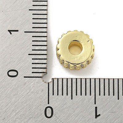 Rack Plating Brass with Cubic Zirconia Beads KK-B091-04B-04G-1