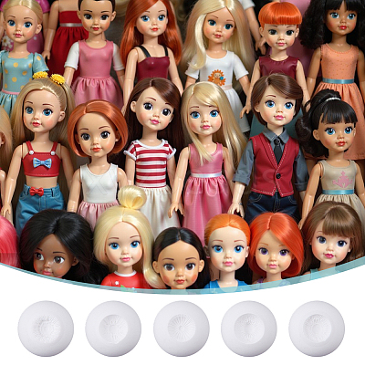 20 Pairs 5 Styles Natural Selenite Craft Doll Eye DIY-FH0009-64-1