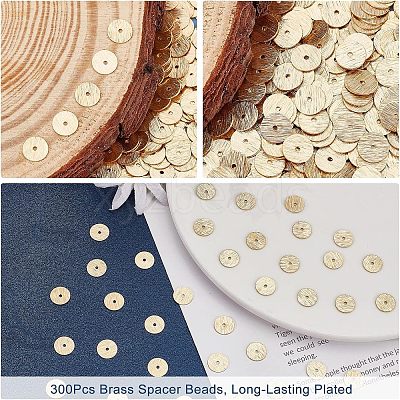300Pcs Brass Spacer Beads KK-FH0003-45-1