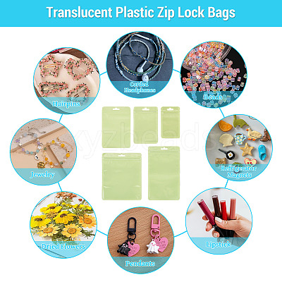 50Pcs 5 Styles Macaron Color Plastic Yin-yang Resealable Bags OPP-TADJ0001-03E-1