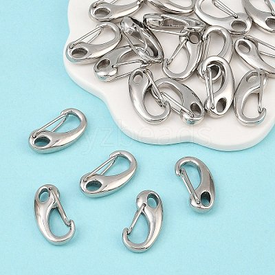 Tarnish Resistant Polished 304 Stainless Steel Keychain Clasp Findings STAS-R072-59A-1