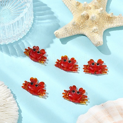 5Pcs Handmade Lampwork Beads LAMP-YW0001-83-1