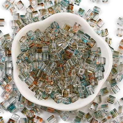 Spray Painted Glass Seed Beads SEED-A034-01A-1