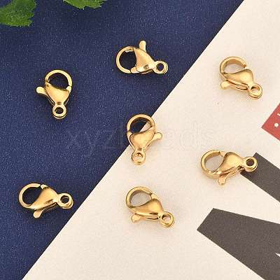 304 Stainless Steel Lobster Claw Clasps LS-STAS-T040-PJ212-10-1