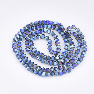 Electroplate Glass Beads Strands X-EGLA-S176-07B-B01-1