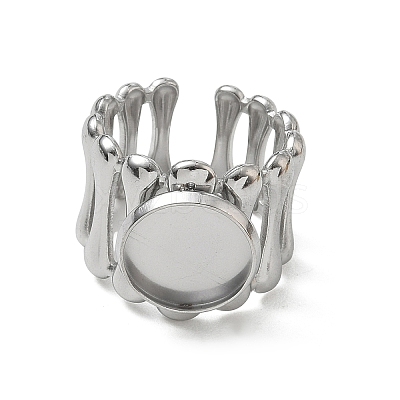 304 Stainless Steel Cuff Ring Components SA-CBA37BC-18C-P-1