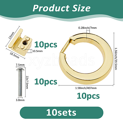 10 Bags Zinc Alloy Drawer Pull Handles AJEW-FH0006-28-1