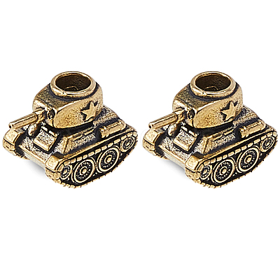 2Pcs Outdoor EDC Tool Brass Parachute Rope European Beads OPDL-DC0001-01-1