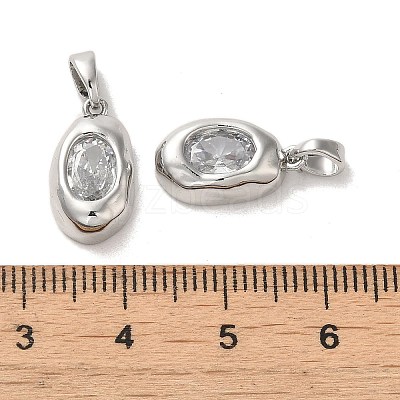 Brass Micro Pave Cubic Zirconia Pendants KK-H461-04P-1