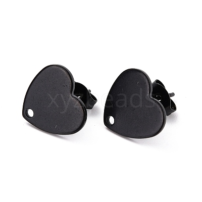 304 Stainless Steel Stud Earring Findings Ion Plating(IP) STAS-I183-07B-07EB-1