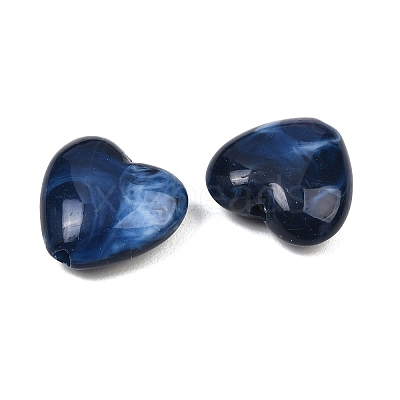 Two-tone Opaque Acrylic Beads X-AC-CBA8E7E-01H-1
