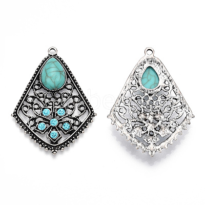 Synthetic Turquoise Pendants TIBEP-TAC0003-08AS-1