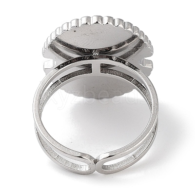 Ion Plating(IP) 304 Stainless Steel Ring RJEW-B059-07P-03-1