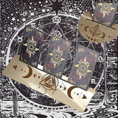 2Pcs 2 Style Natural Wood Card Stand for Tarot DJEW-GF0001-33I-1