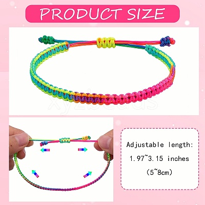 Braided Nylon Thread Cord Bracelets BJEW-SW00049-1