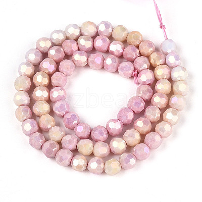 Anti-Tarnish Electroplate Glass Beads Strands EGLA-T021-6mm-15-05-1