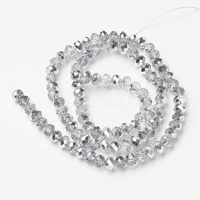 Electroplate Transparent Glass Beads Strands X-EGLA-A034-T4mm-M16-1