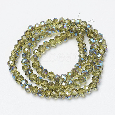 Electroplate Glass Beads Strands EGLA-A034-T4mm-I19-1
