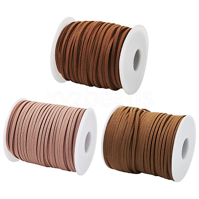 3 Rolls 3 Styles Faux Suede Cord LW-TA0001-06-1