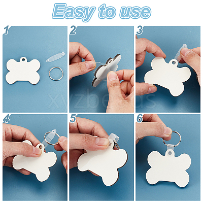 Sublimation Double-Sided Blank MDF Keychains KEYC-GA0001-38-1