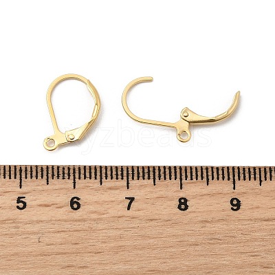 Brass Leverback Earring Findings KK-F824-007G-1-1