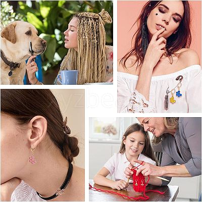 8Pcs 8 Style Bee & Honeycomb Dangle Leverback Earrings for Women HJEW-NB0001-36-1