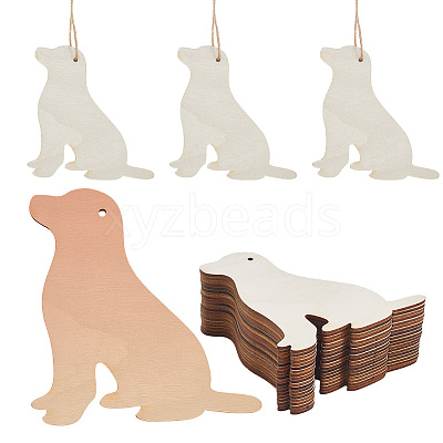 Unfinished Blank Wooden Big Pendants Kit WOOD-WH20014-003D-1